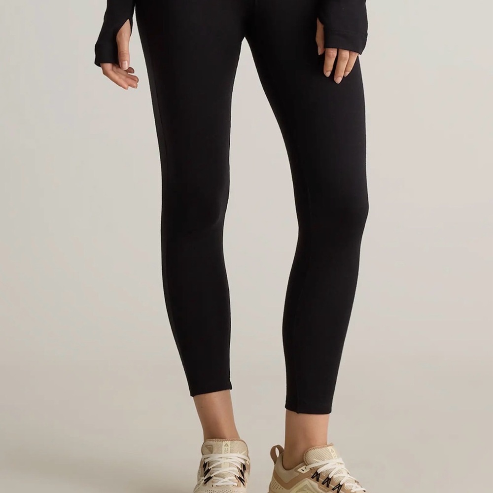 Quince NWOT 100% Merino Wool Base Layer Leggings in Black Size X-Small 1163